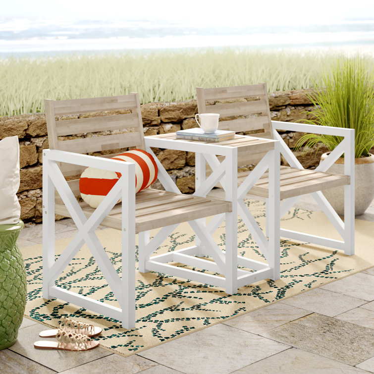 wooden tete a tete bench